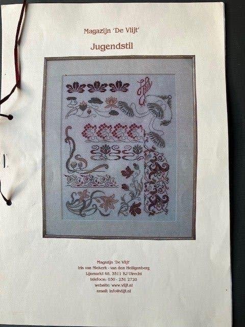 Borduurpatroon uit boek Jugendstil Iris van Niekerk € 5,00, Hobby en Vrije tijd, Ophalen of Verzenden, Nieuw, Handborduren, Patroon