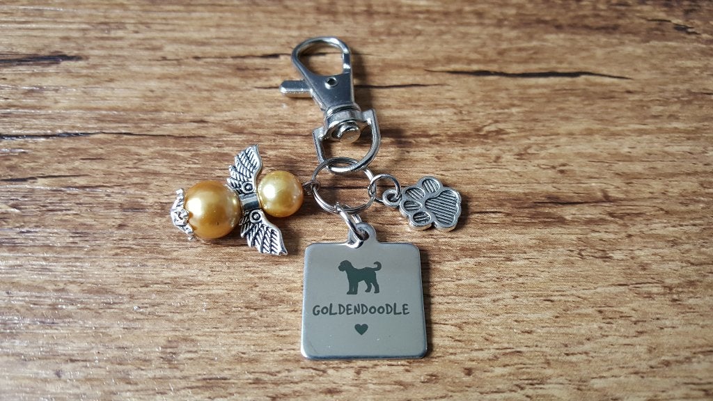 Tashanger Goldendoodle Doodle RVS met beschermengeltje, Verzenden, Nieuw, Overige kleuren, Handtas