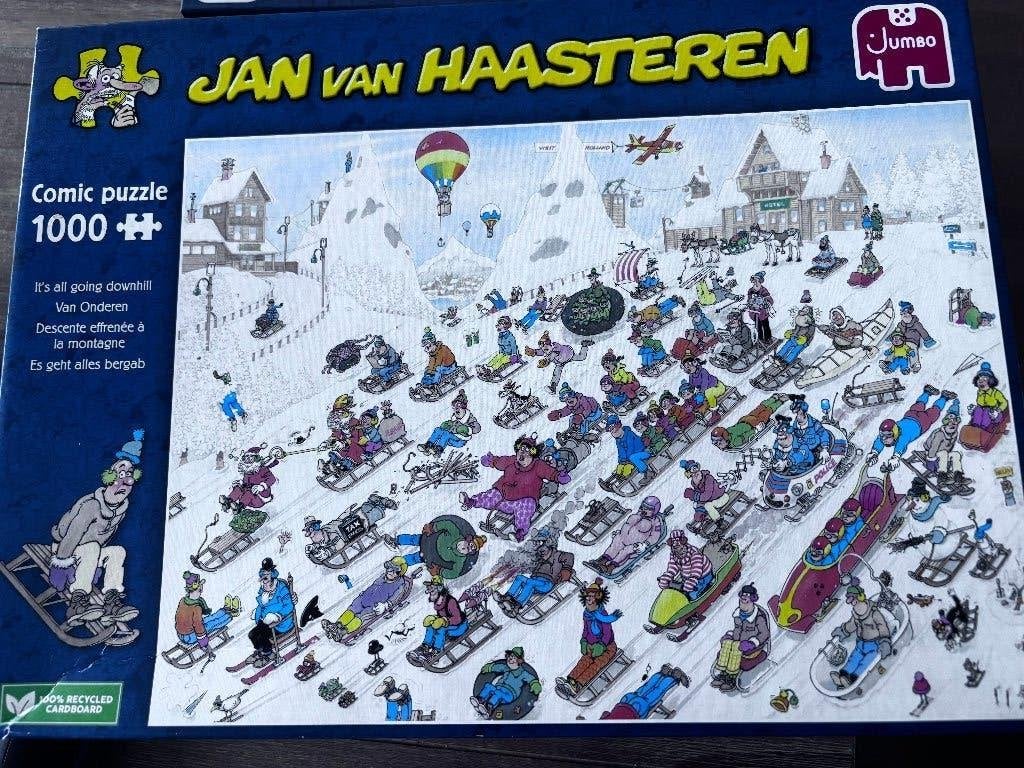 JAN VAN HAASTEREN VAN ONDEREN 1000 STUKJES, Ophalen, 500 t/m 1500 stukjes, Zo goed als nieuw, Puzzelboek
