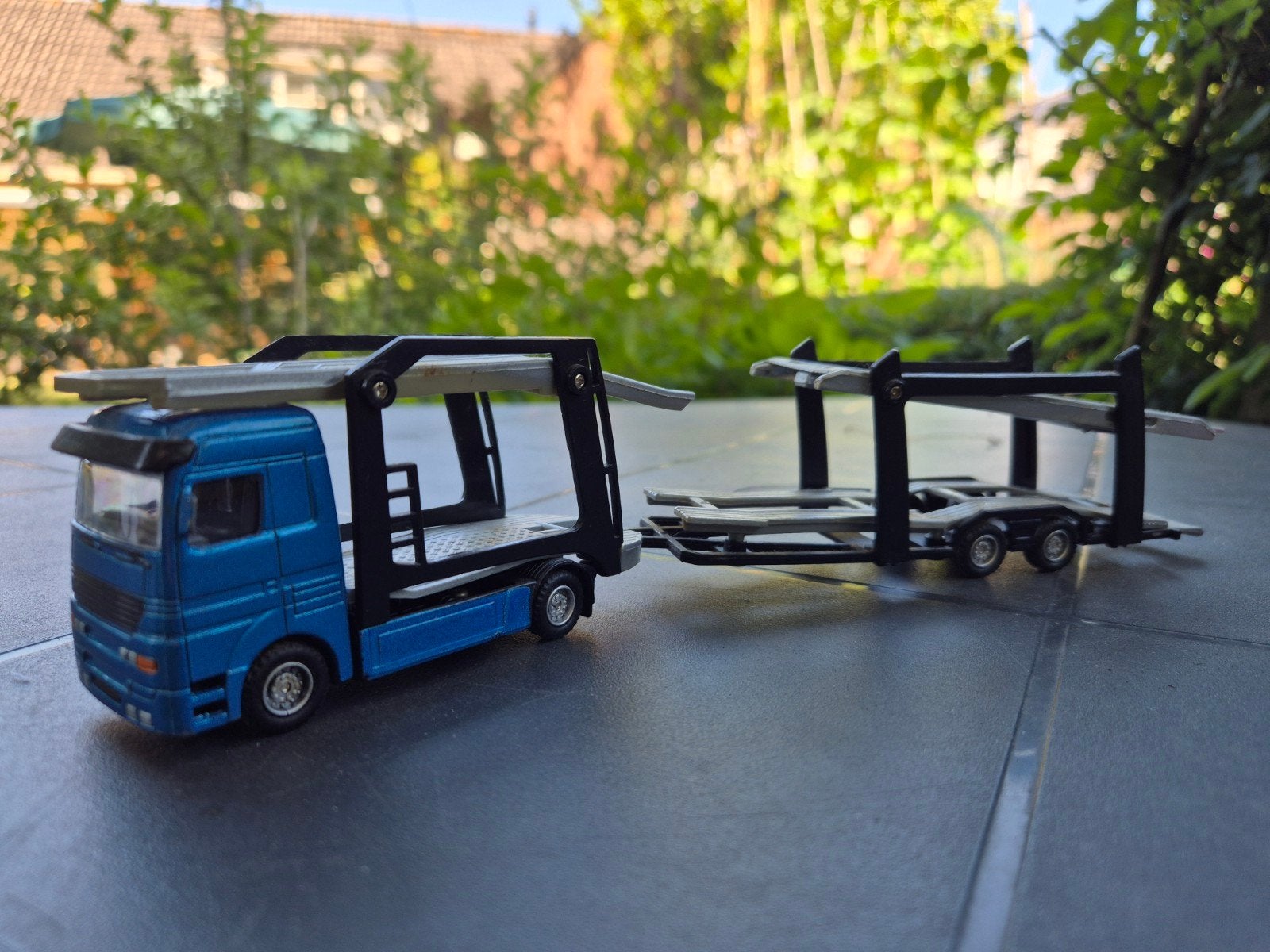 autotransporter 1:64 met aanhanger, Ophalen of Verzenden, Gebruikt, Bus of Vrachtwagen