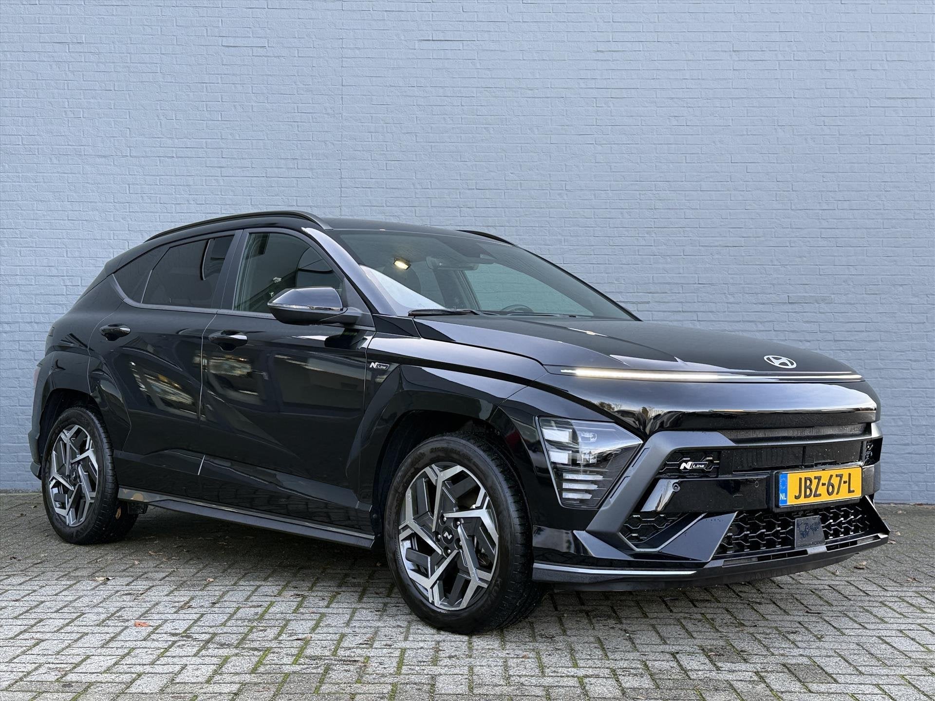 Hyundai Kona 1.6 GDI HEV 141pk DCT N-Line Edition | | Naviga, Auto's, Stof, Gebruikt, 2 kWh, Zwart