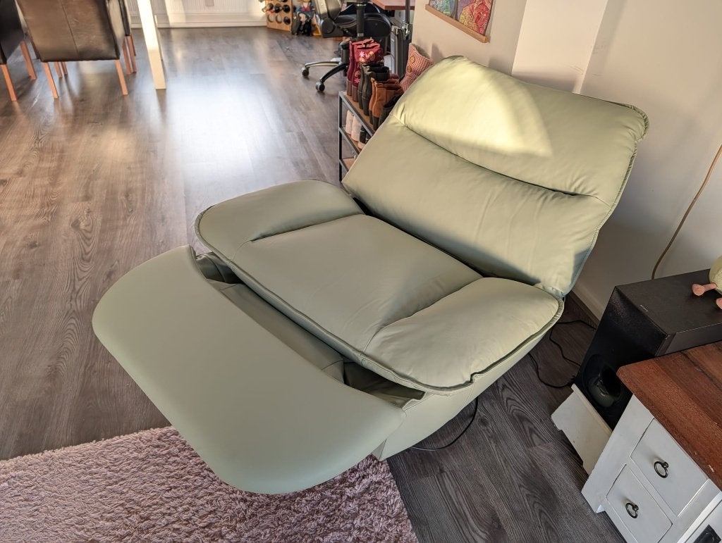 Te koop: Flexispot relaxfauteuil Type Lotus, Huis en Inrichting, Fauteuils, Zo goed als nieuw, Kunststof, 100 tot 125 cm, 100 tot 125 cm