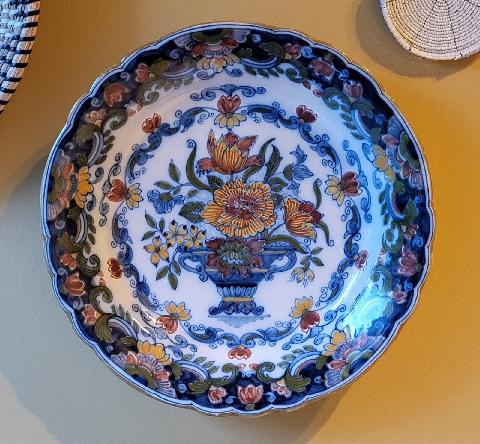 Vintage Makkum Tichelaar Schaal / Wandbord (28 cm), Ophalen of Verzenden