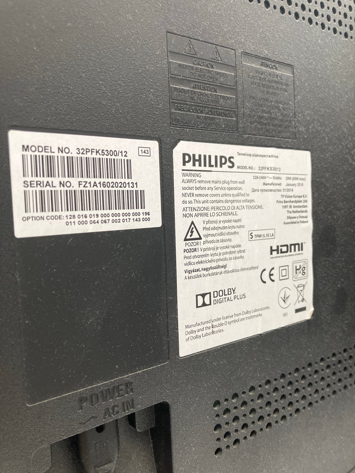 Philips 32 inch Full HD LED TV, Audio, Tv en Foto, Ophalen, Philips, 50 Hz, Gebruikt