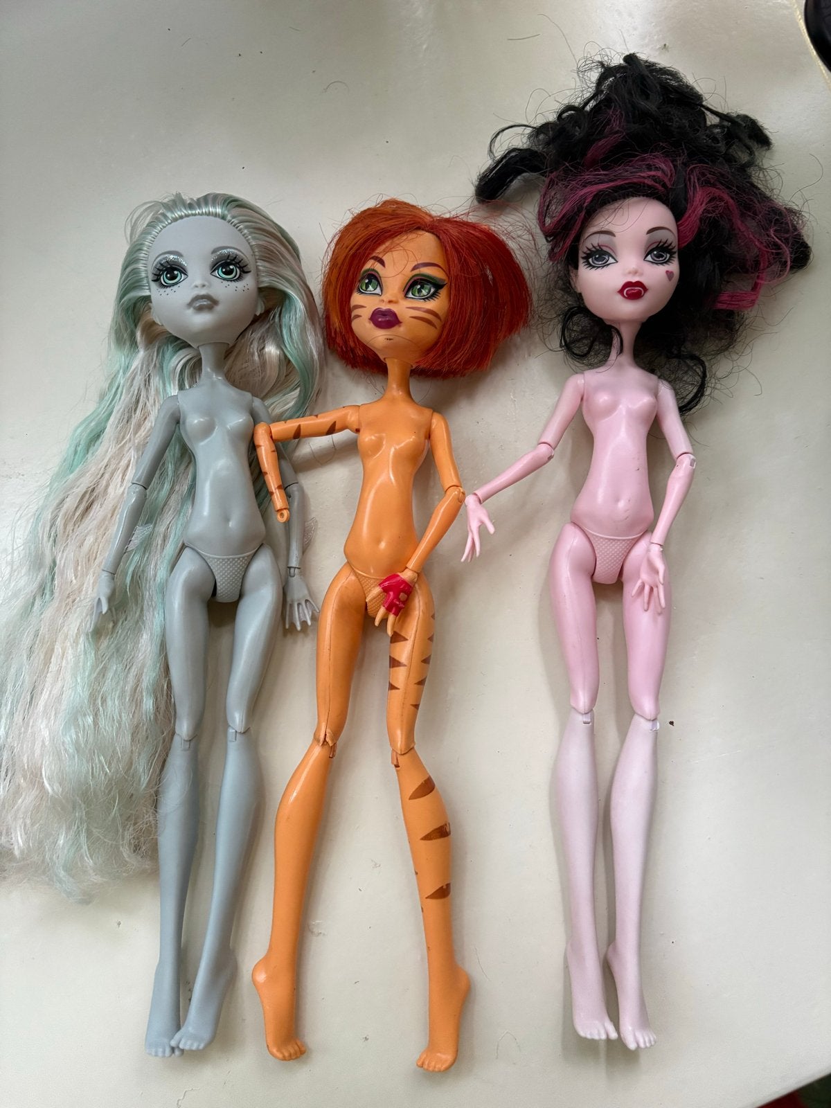 Monster High poppen - 3 stuks, Kinderen en Baby's, Speelgoed | Poppen, Ophalen of Verzenden, Gebruikt, Overige typen