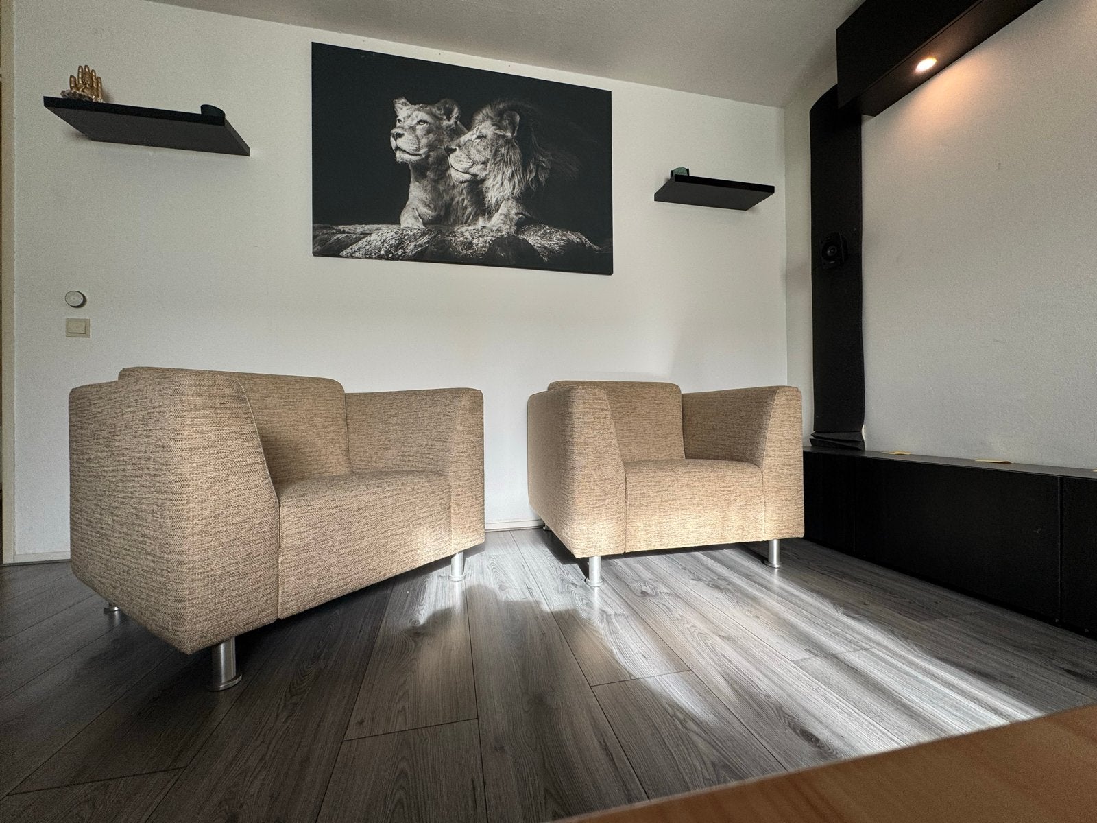 Twee comfortabele fauteuils - Zo goed als nieuw, Ophalen, Zo goed als nieuw, Stof, 75 tot 100 cm