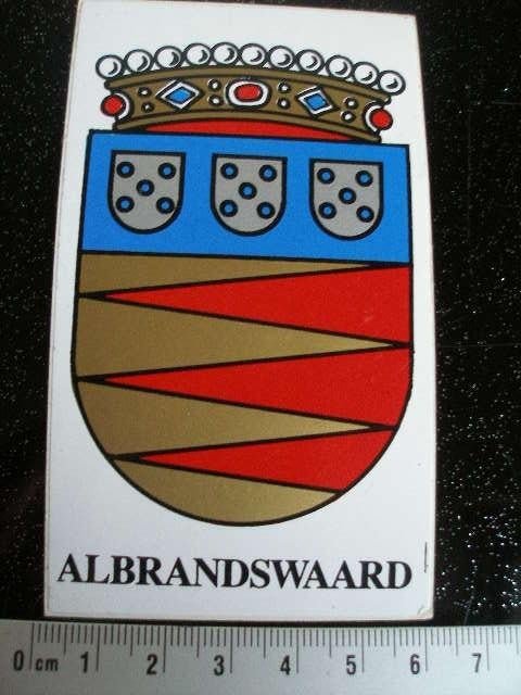 sticker plaats gemeente logo wapen embleem albrandswaard, Verzenden, Zo goed als nieuw, Overige typen