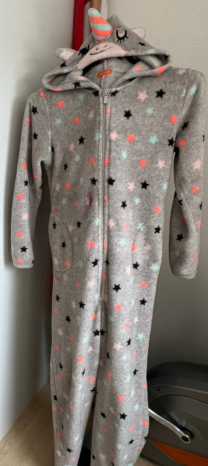 Unicorn onesie maat 134/140, Kinderen en Baby's, Kinderkleding | Maat 134, Ophalen of Verzenden, Zo goed als nieuw, Meisje