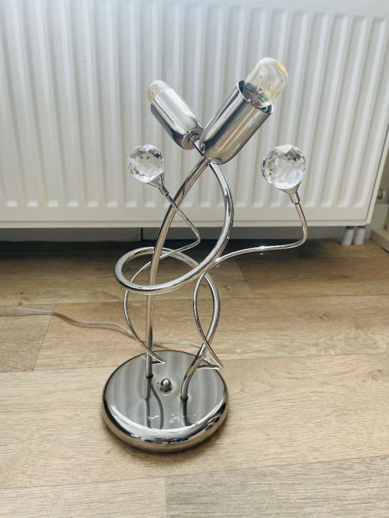 TAFEL LAMP MET STRASS € 15,00, Ophalen, Zo goed als nieuw, Metaal
