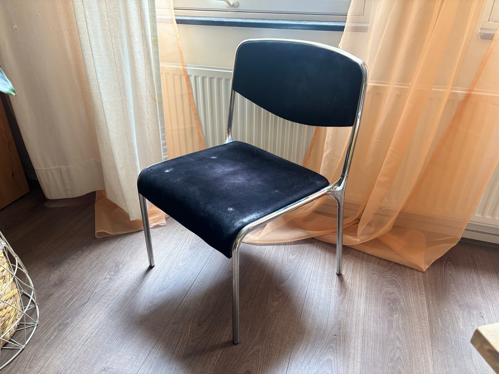 4x Vintage eetkamerstoelen Lübke Jaren '60/'70 - Lage Zit, Ophalen
