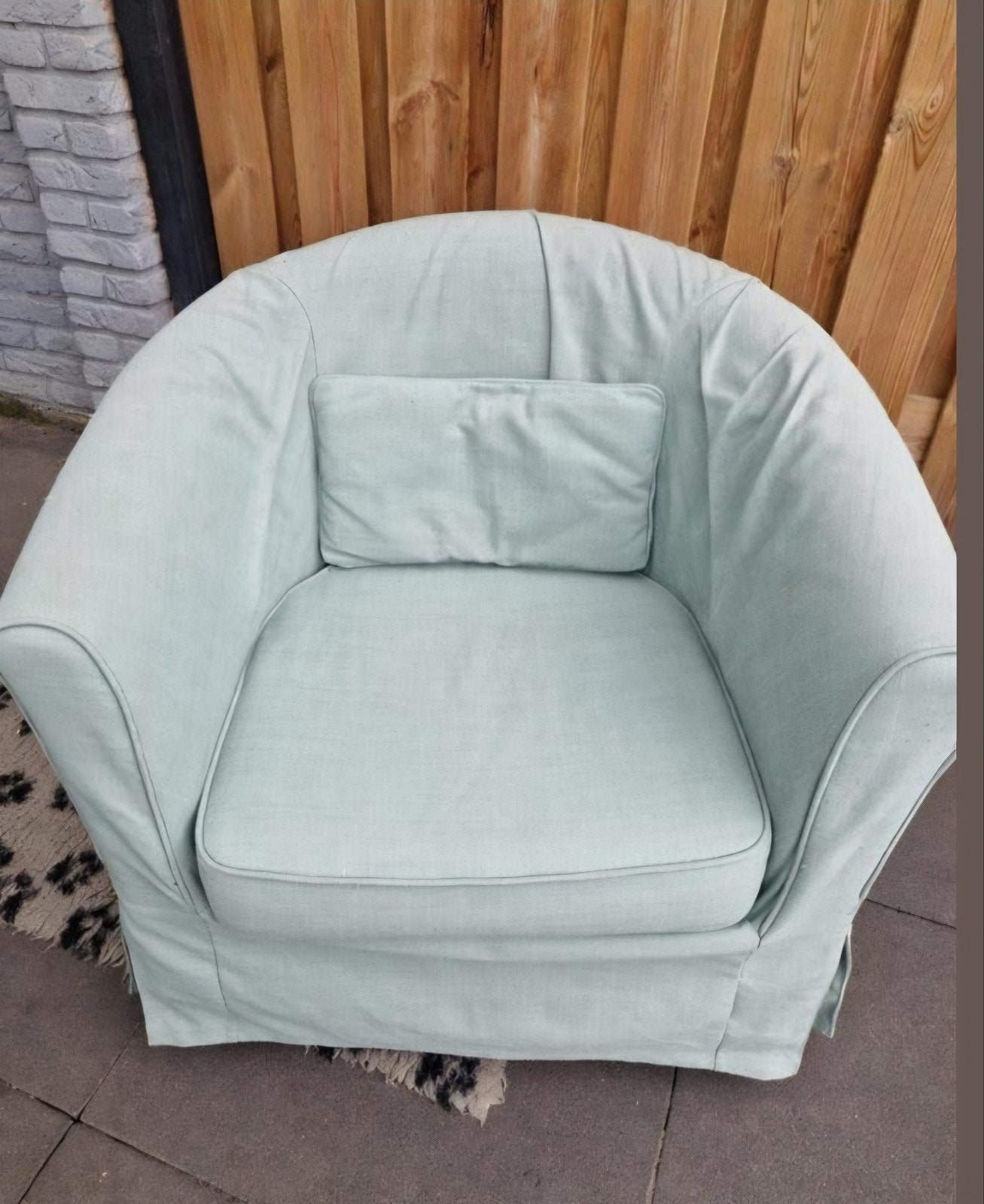 Comfortabele fauteuil in lichtgroen gebruikte staat, Gebruikt, 75 tot 100 cm, Ophalen of Verzenden, Comfortabel, Klassiek