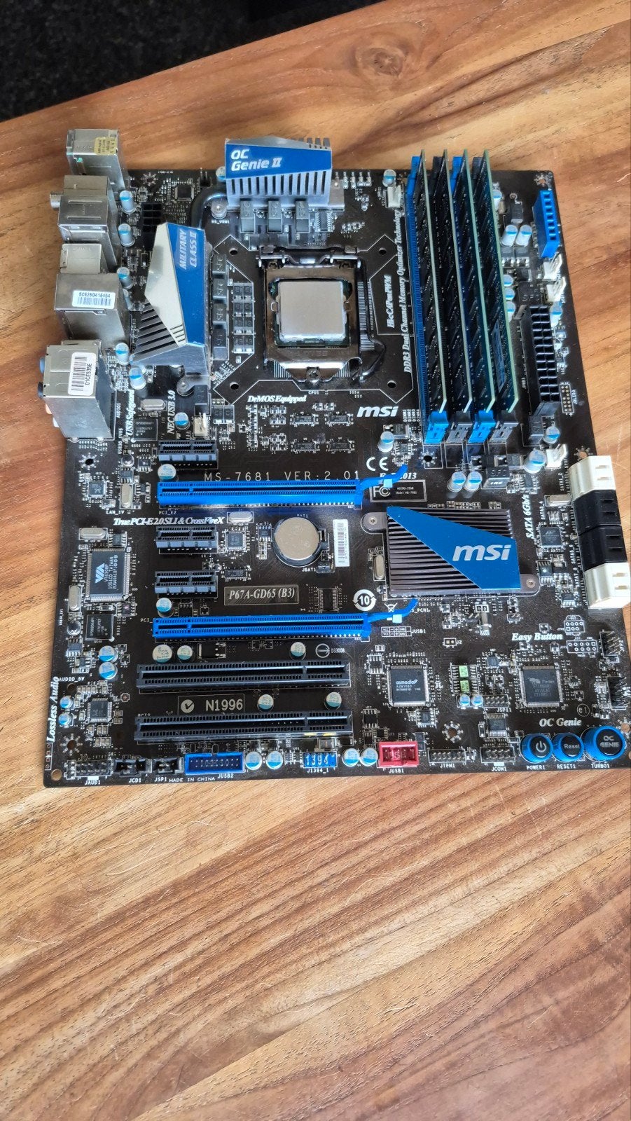 MSI P67A-GD65 (B3) Moederbord met Intel i5-2500K CPU en 24gb, Ophalen, Gebruikt, 4-core, Intel Core i5-2500K