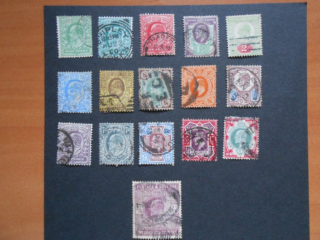 Engeland serie King Edward Vll 1902-1910, Postzegels en Munten, Postzegels | Europa | UK, Ophalen of Verzenden, Gestempeld