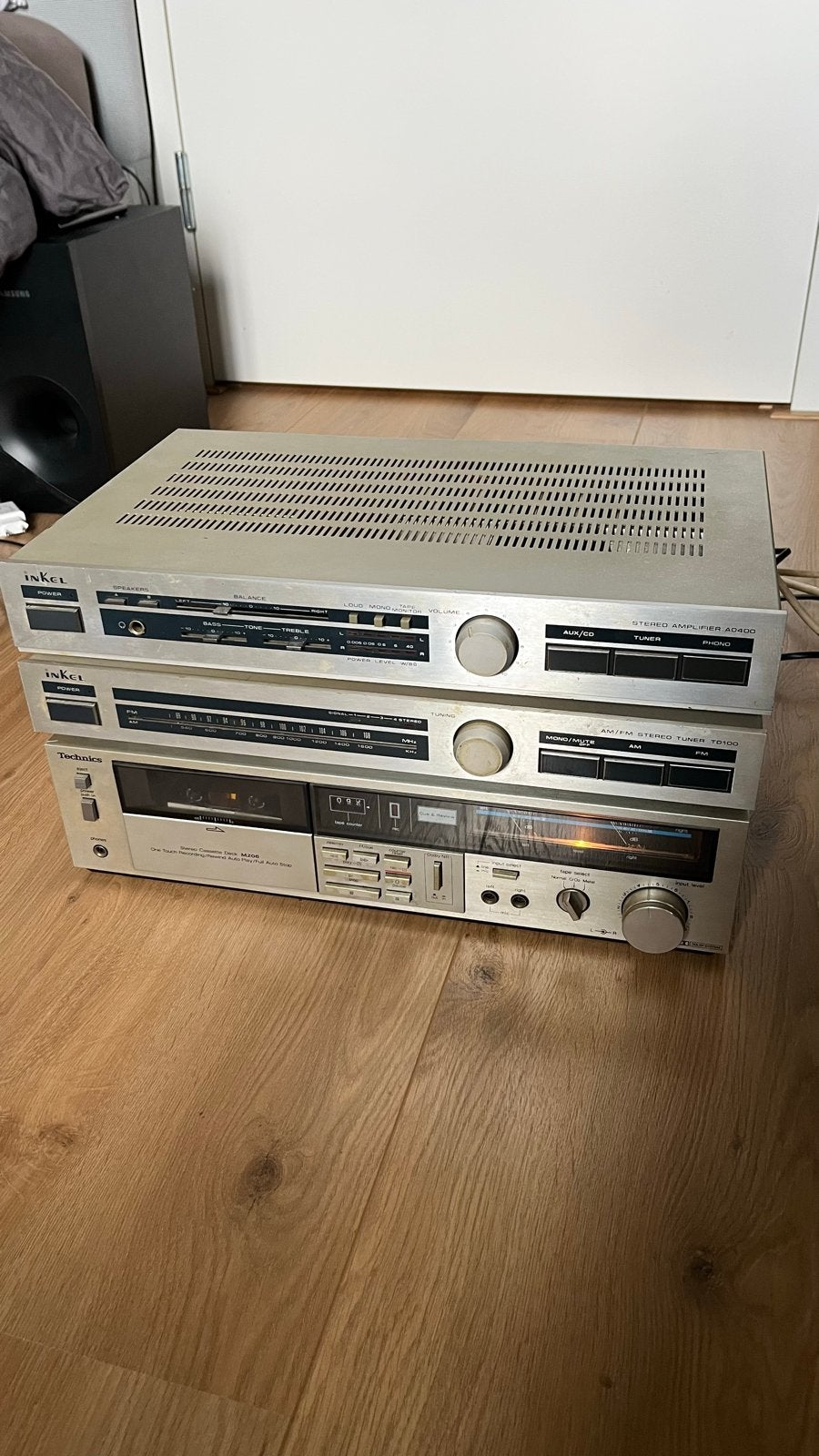 Inkel AD400 Versterker, TD100 Radio & Technics RS-M206 Casse, Niet werkend, Ophalen, Overige merken, Minder dan 60 watt