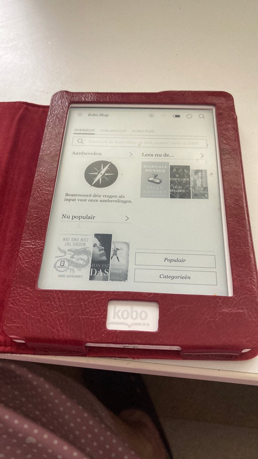 Kobo en Sony E-Reader, Ophalen, Gebruikt