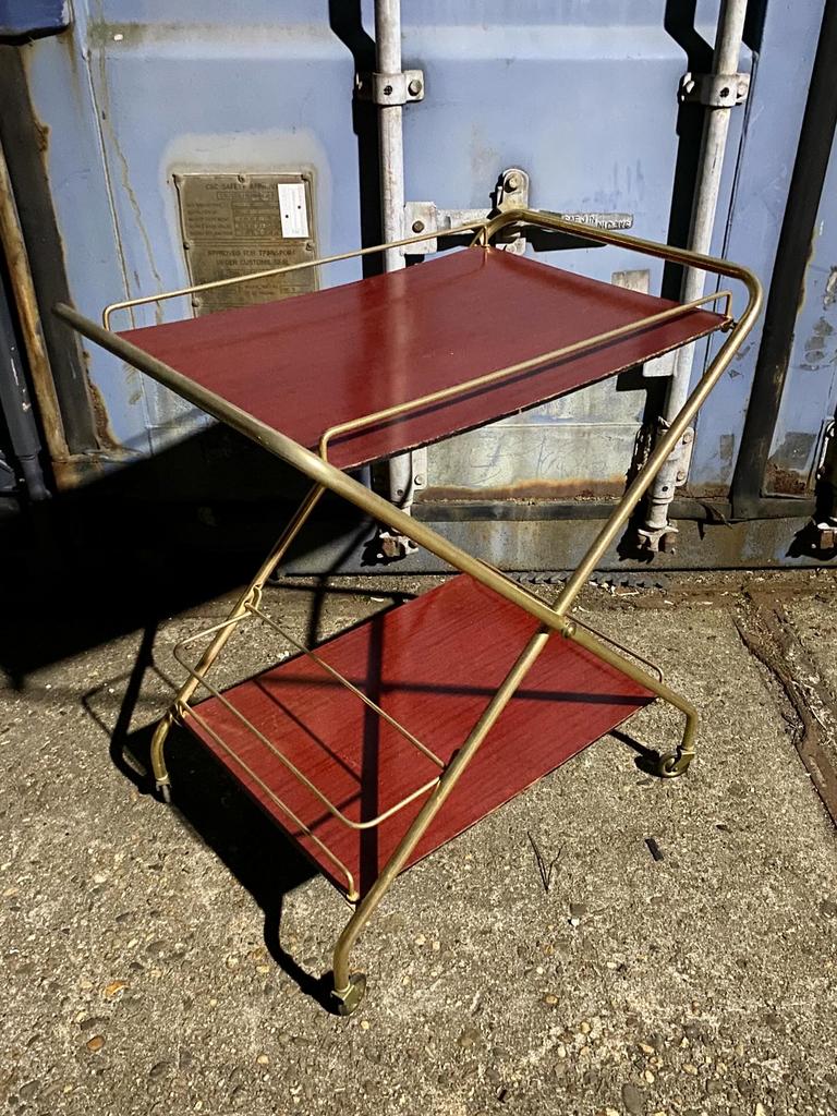 Vintage trolley, Ophalen, Gebruikt, Metaal of Aluminium, Vintage