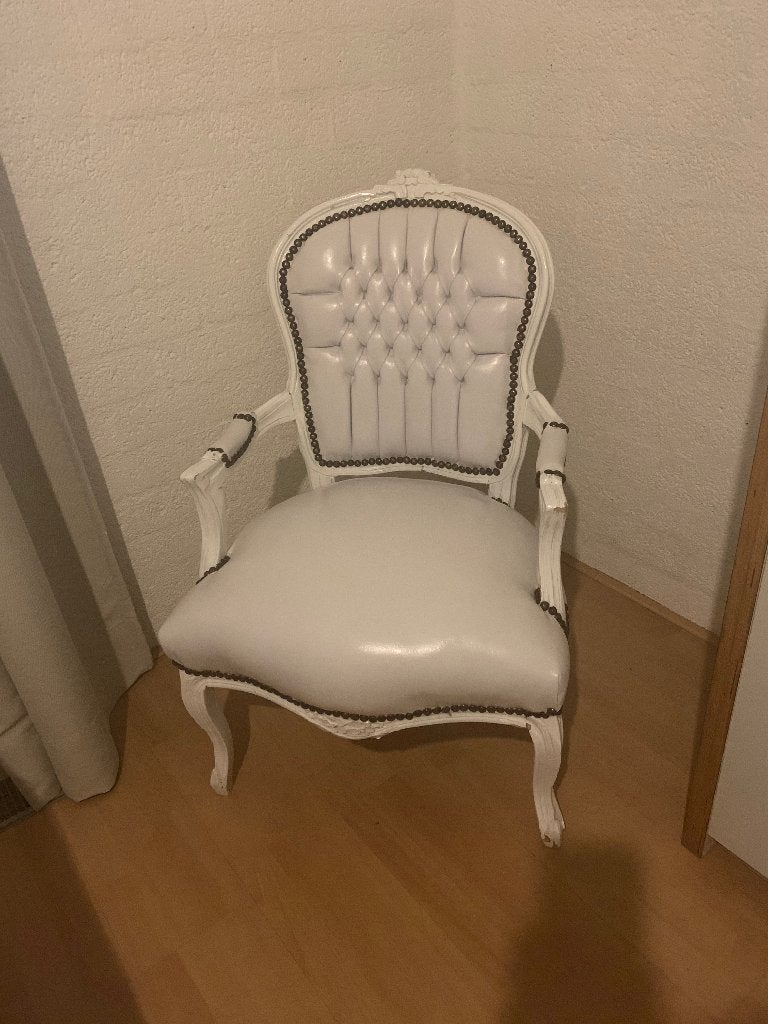 Fauteuil, Ophalen, Zo goed als nieuw, Leer, 50 tot 75 cm