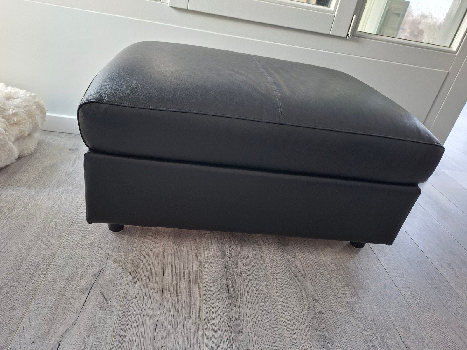grote hocker /  poef of als tafel met dienblad bv, Huis en Inrichting, Banken | Voetenbanken en Poefen, Ophalen, Rechthoekig, Leer