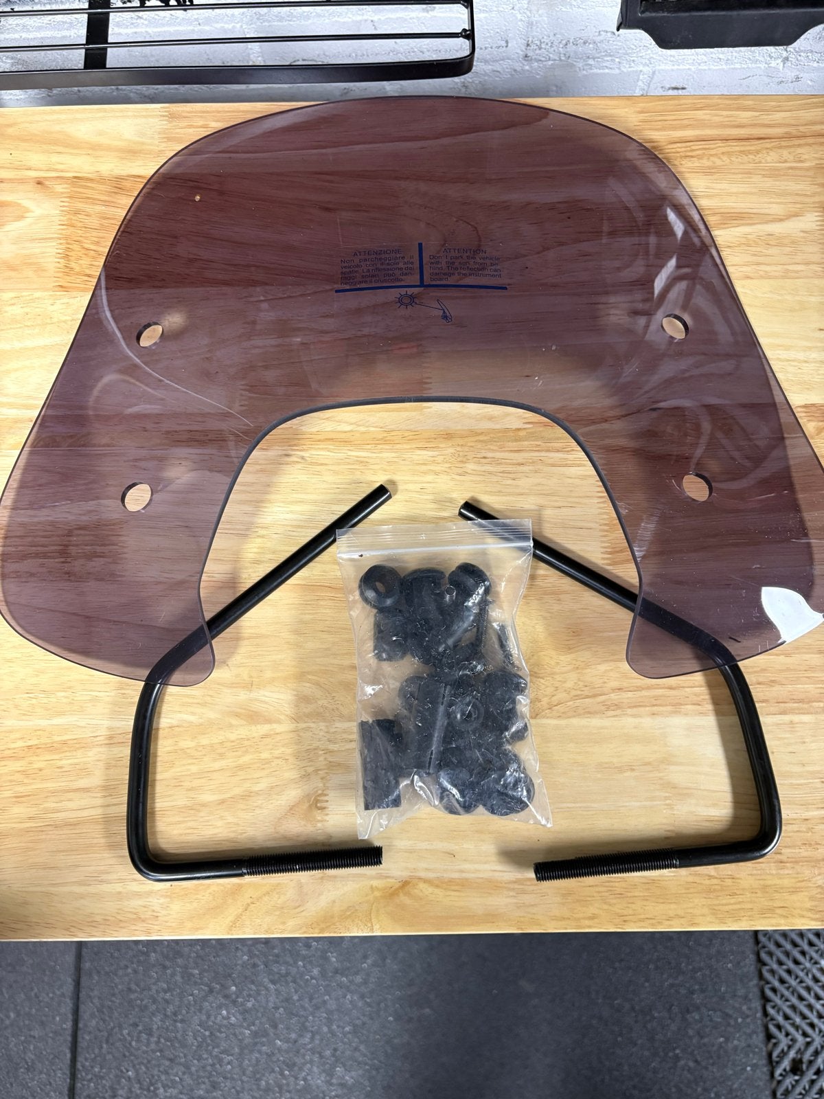 Nieuw windscherm laag en achterrekje voor Vespa Sprint, Vespa, Vespa, Nieuw, Ophalen of Verzenden