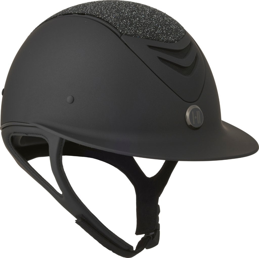 OneK Avancé Matt Glitter Zwart, Cap, maat 2 (55-61 cm), Dressuur, Nieuw, Ophalen of Verzenden, Rijhelm/cap