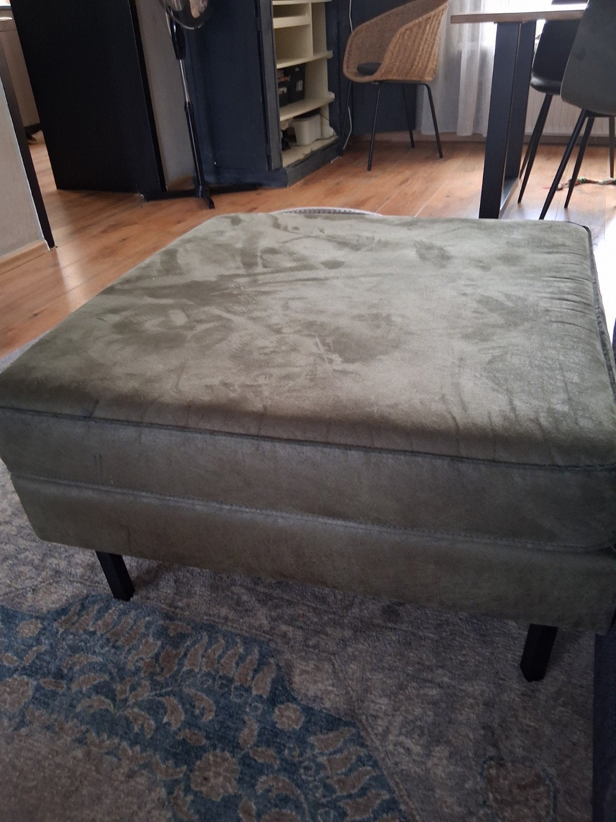 hocker donkergroen, Ophalen, Vierkant, 75 tot 100 cm, 75 tot 100 cm