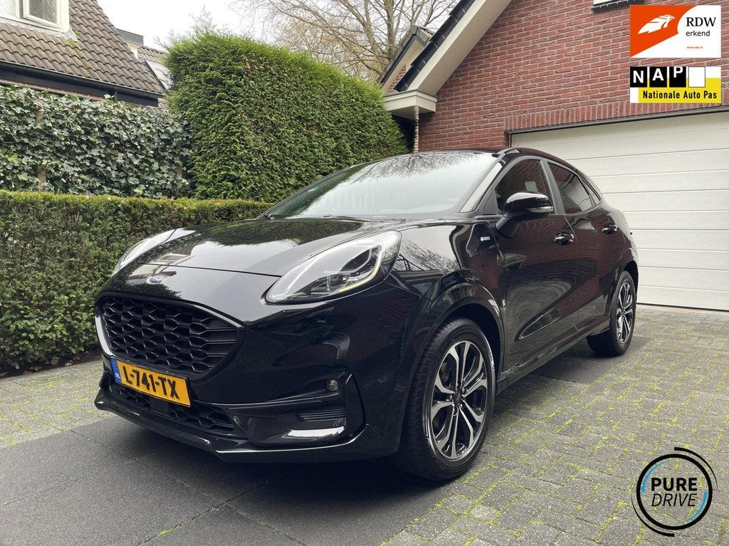 Ford Puma 1.0 EcoBoost Hybrid | ST-Line X | Bj.2021|Virtual, Auto's, Voorwielaandrijving, Stof, Met garantie (alle), Zwart