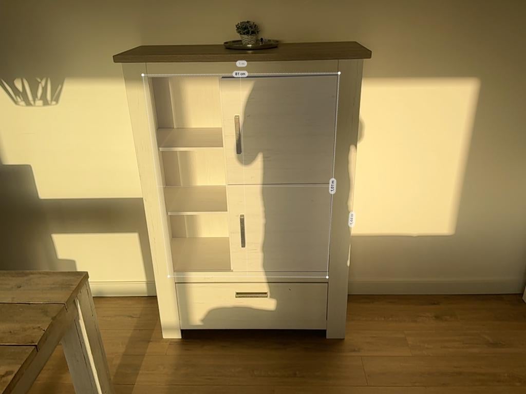 Woonkamerset (Vitrinekast & Bergkast), Huis en Inrichting, Kasten | Vitrinekasten, Ophalen, 200 cm of meer, Met klep(pen), Zo goed als nieuw