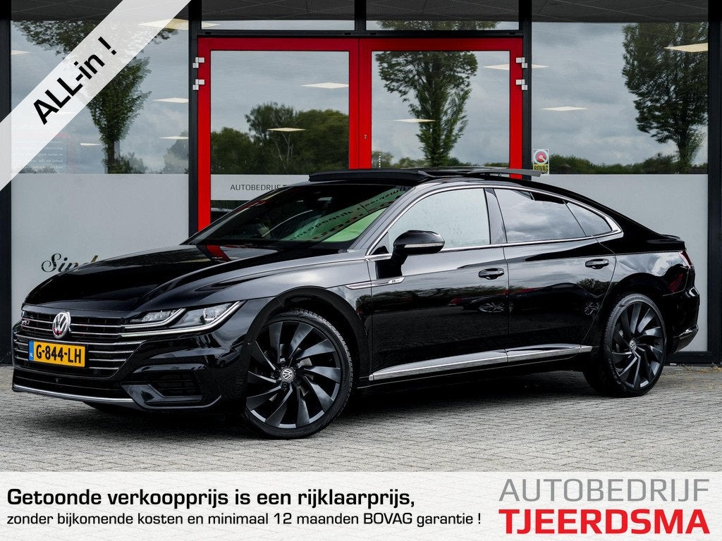 Volkswagen Arteon 2.0 TSI Business R | Origineel NL | Schuif, Auto's, Volkswagen, 12 maanden, Zwart, Origineel Nederlands, Bedrijf