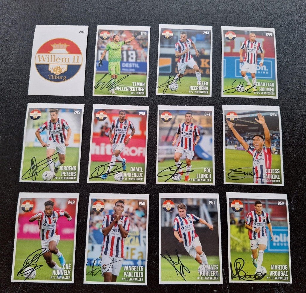 Complete set stickers Willem II 2019/20, Ophalen of Verzenden, Nieuw, Willem II, Poster, Plaatje of Sticker