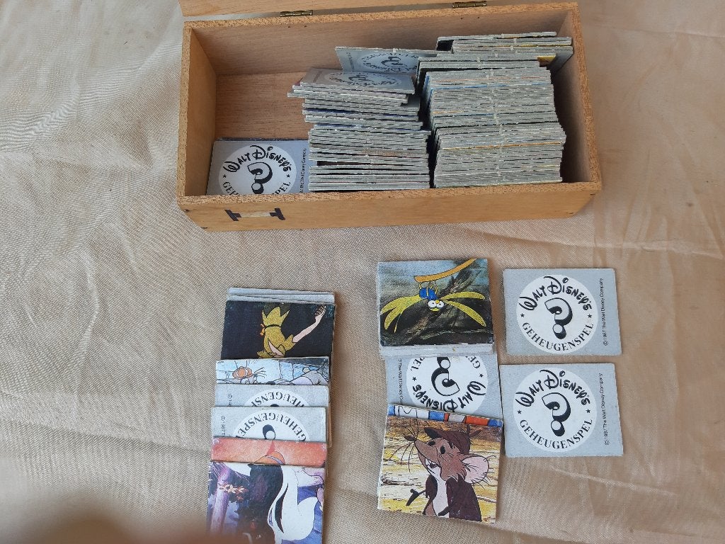 Walt Disney geheugenspel, Vintage, uit 1987, origineel, Ophalen, Gebruikt, Een of twee spelers, Walt Disney geheugenspel,
