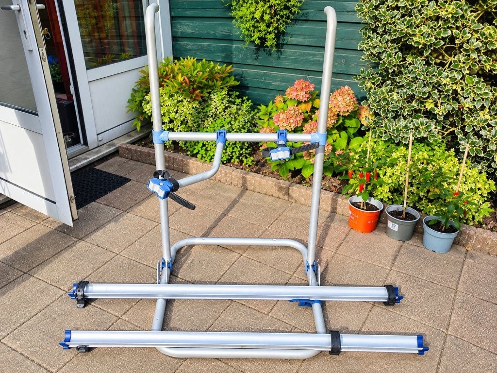 Omni-Bike Plus caravan fietsendrager voor 2 fietsen, Ophalen, Gebruikt
