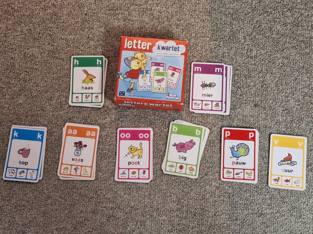 Kinderspelletjes-letterkwartet-woordenkwartet-tamtam-kwartet, Ophalen of Verzenden