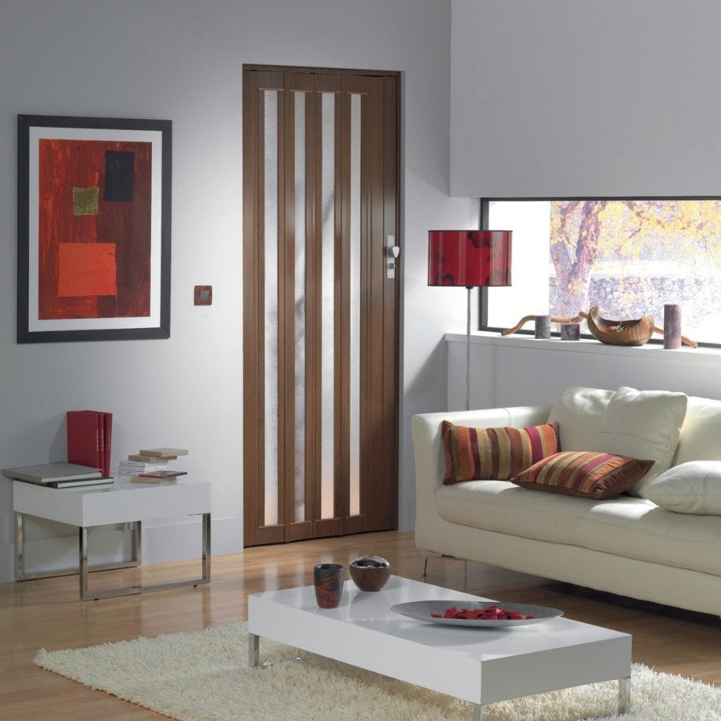 SALE Grosfillex Larya vouwdeur met glas BxH 84x205 cm, Ophalen of Verzenden, Nieuw, Wit