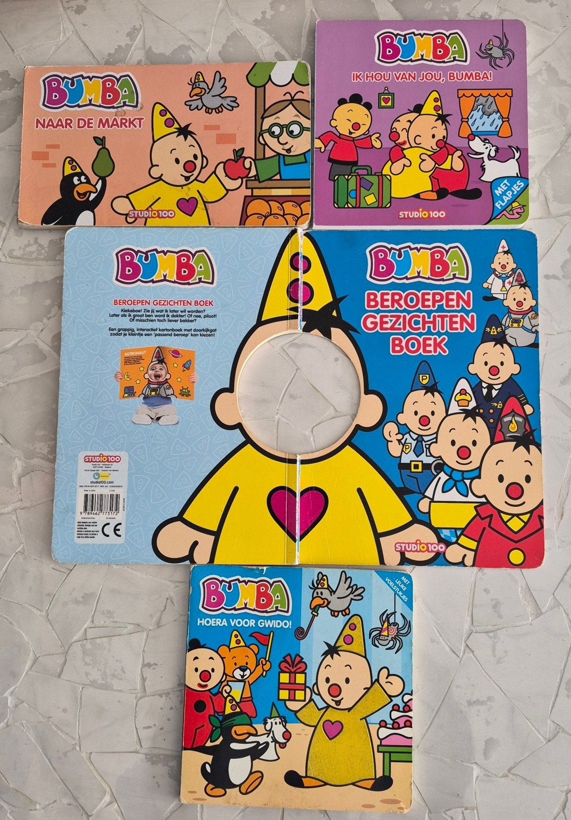 4 Bumba boekjes, Ophalen, Gelezen, Uitklap-, Voel- of Ontdekboek, 2 tot 3 jaar