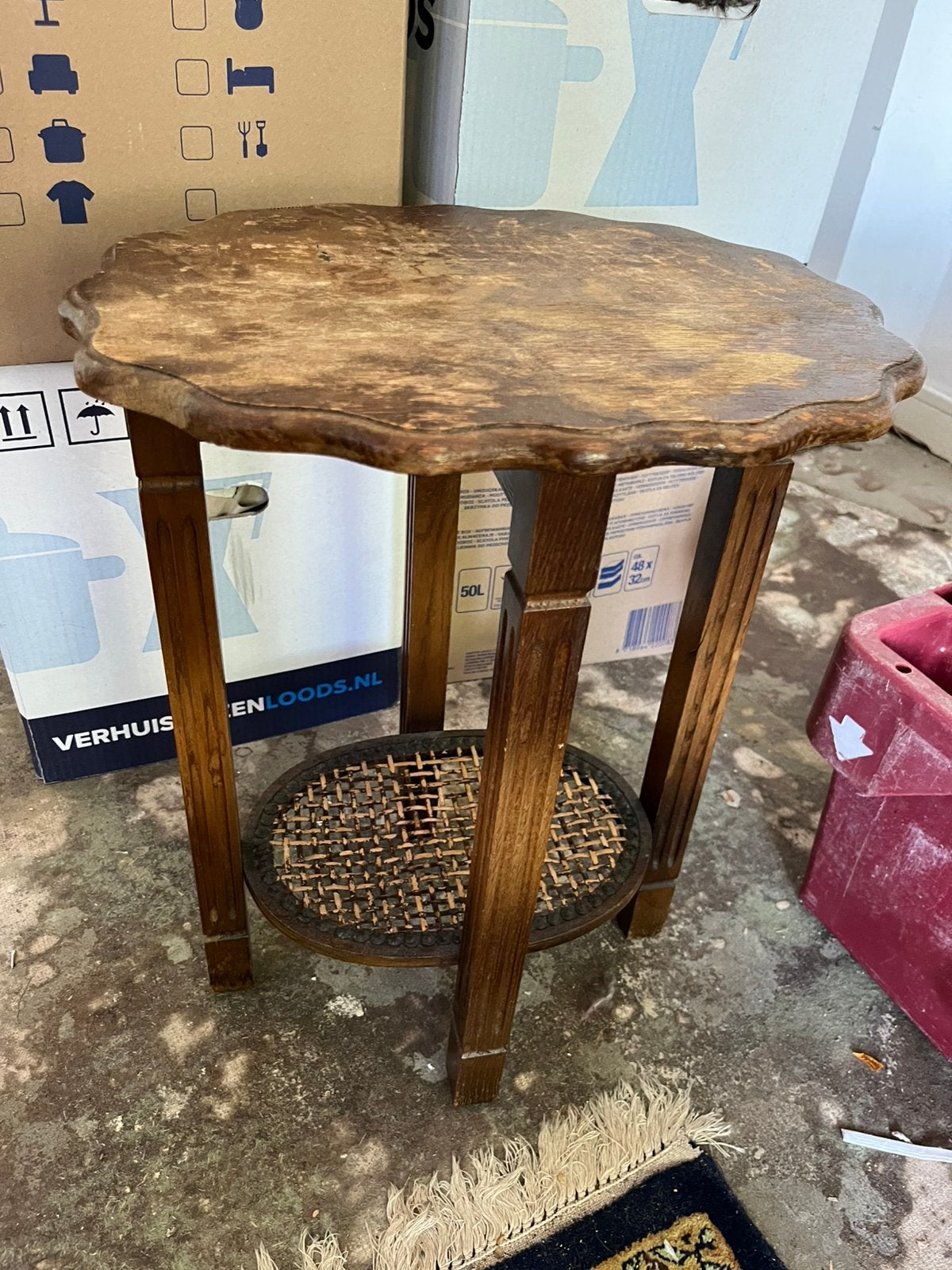 Houten krukje, Ophalen, Gebruikt, Hout