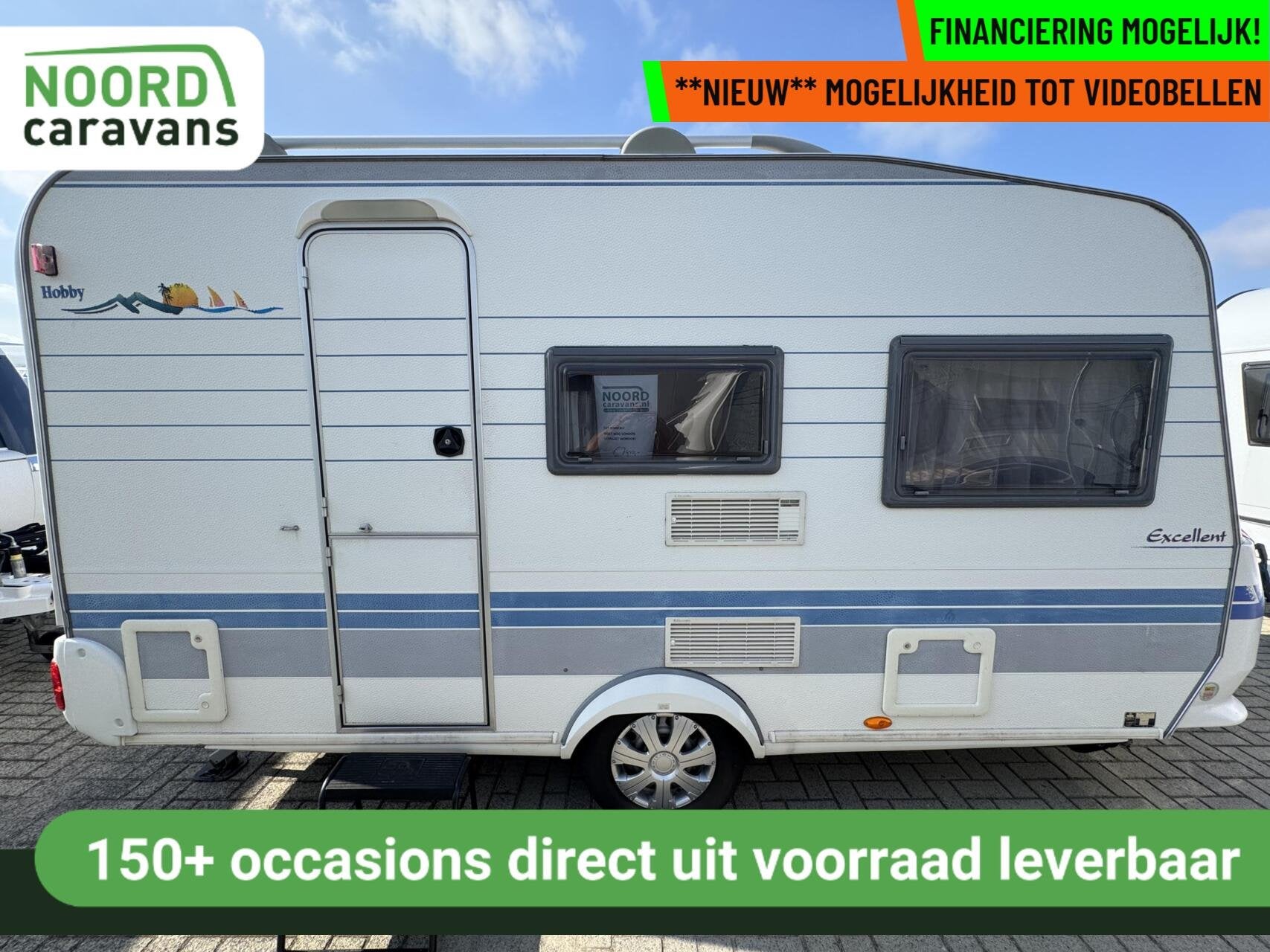 Hobby ExcellenT 400 SF, DWARSBED, TREINZIT, VOORTENT, Caravans en Kamperen, Hobby, Bedrijf, Treinzit, 750 - 1000 kg