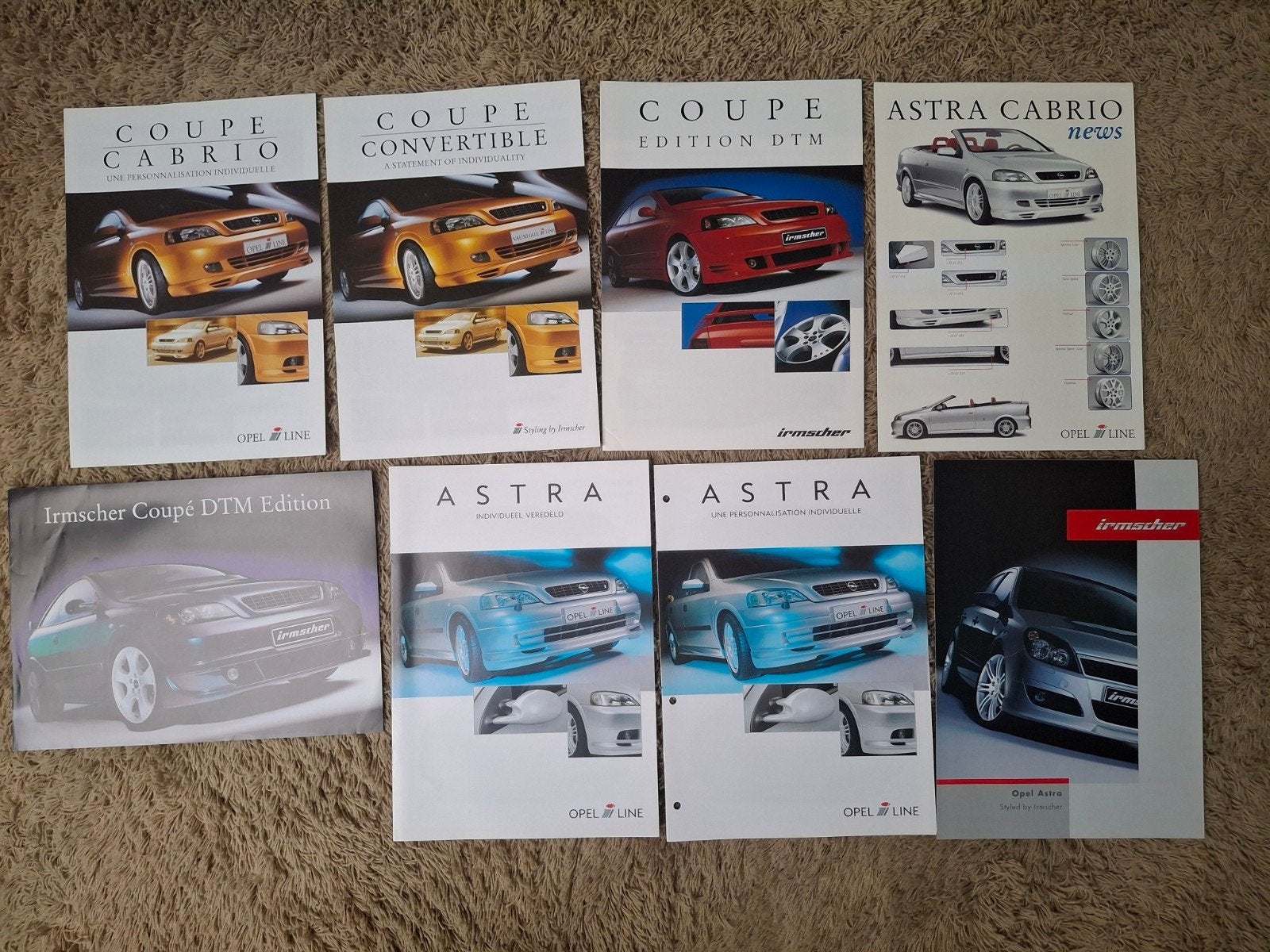 Lot autofolders Irmscher Opel Astra, Verzenden, Gelezen, Opel