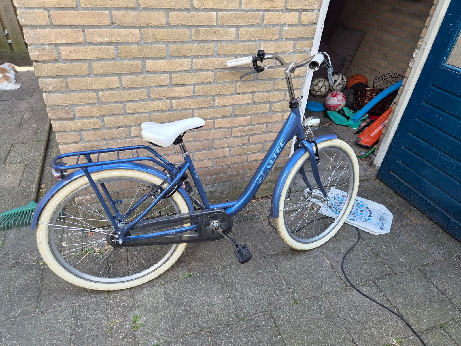 26inch meisjes fiets blauw, Minder dan 47 cm, Ophalen, Gebruikt