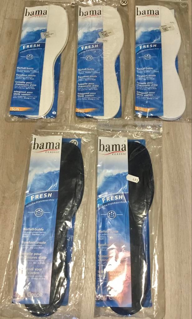 5 PAAR BAMA FRESH BLOTE VOETEN INLEGZOLEN MAAT 50, Ophalen of Verzenden, Nieuw