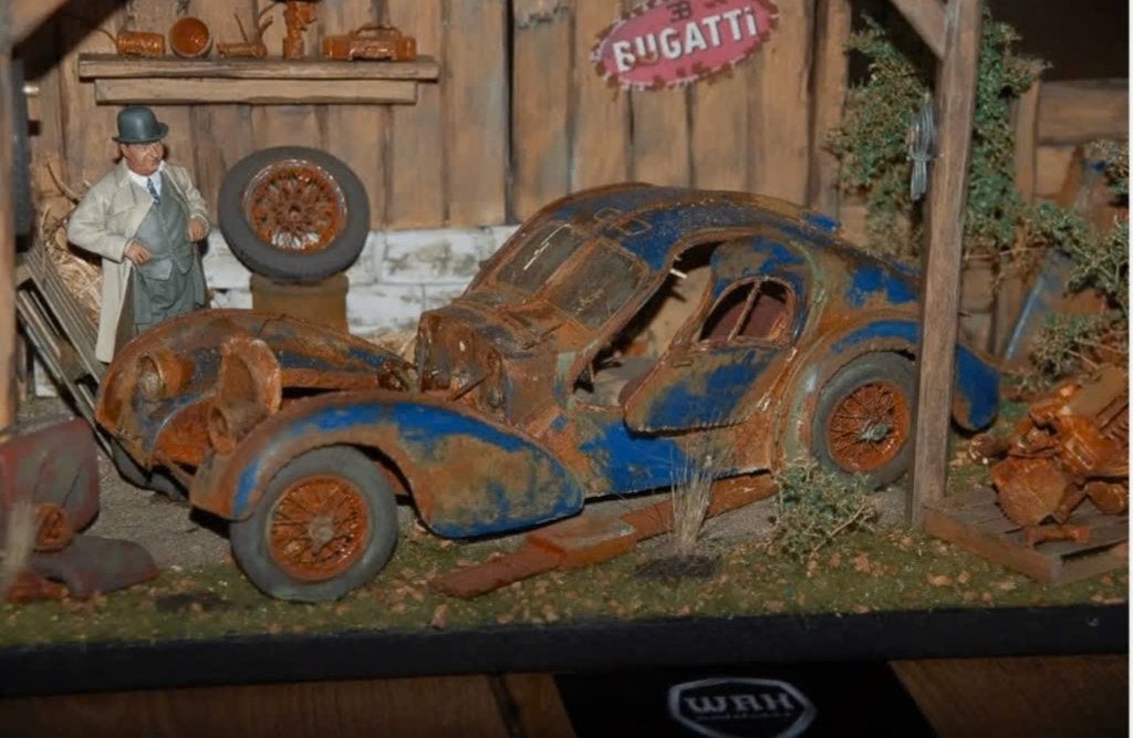 Barnfind BUGATTI 57 ATLANTIC CMC / UNIEK HANDBOUW 1:18 WRH, Hobby en Vrije tijd, Modelauto's | 1:18, Verzenden, Zo goed als nieuw
