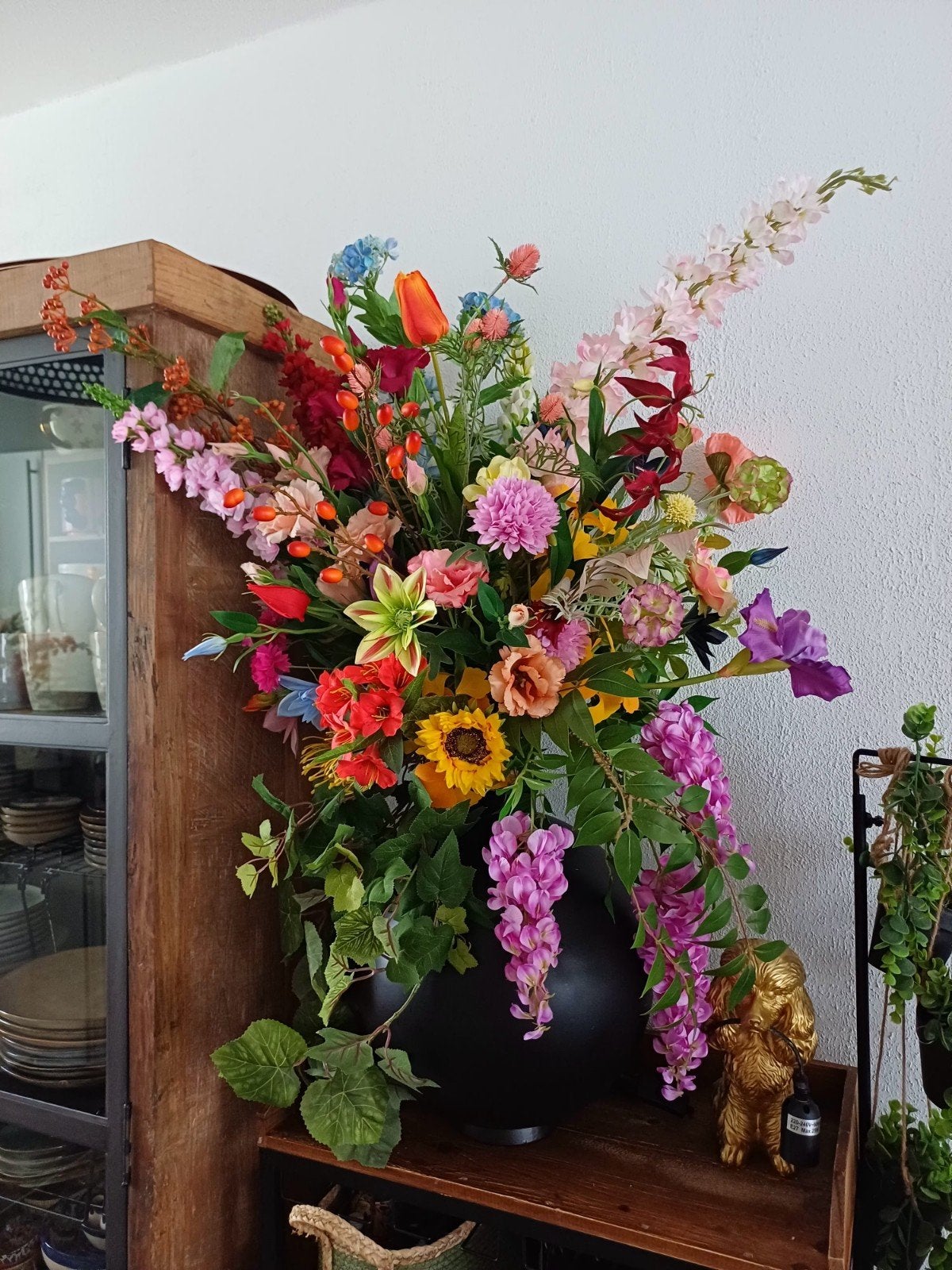 Prachtig zijden bloemen boeket - Realistisch en kleurrijk, Huis en Inrichting, Binnen, Kunstbloem, Ophalen of Verzenden, Nieuw