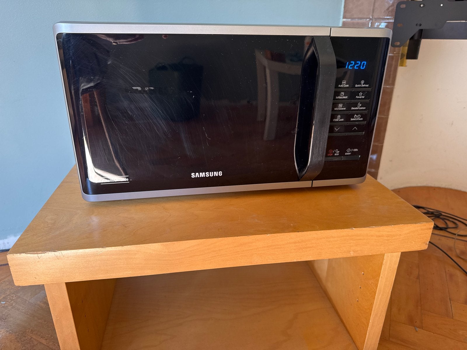 SAMSUNG Magnetron MS23K3513AS - Zwart, uit 2019, Ophalen, Gebruikt, Magnetron, Draaiplateau