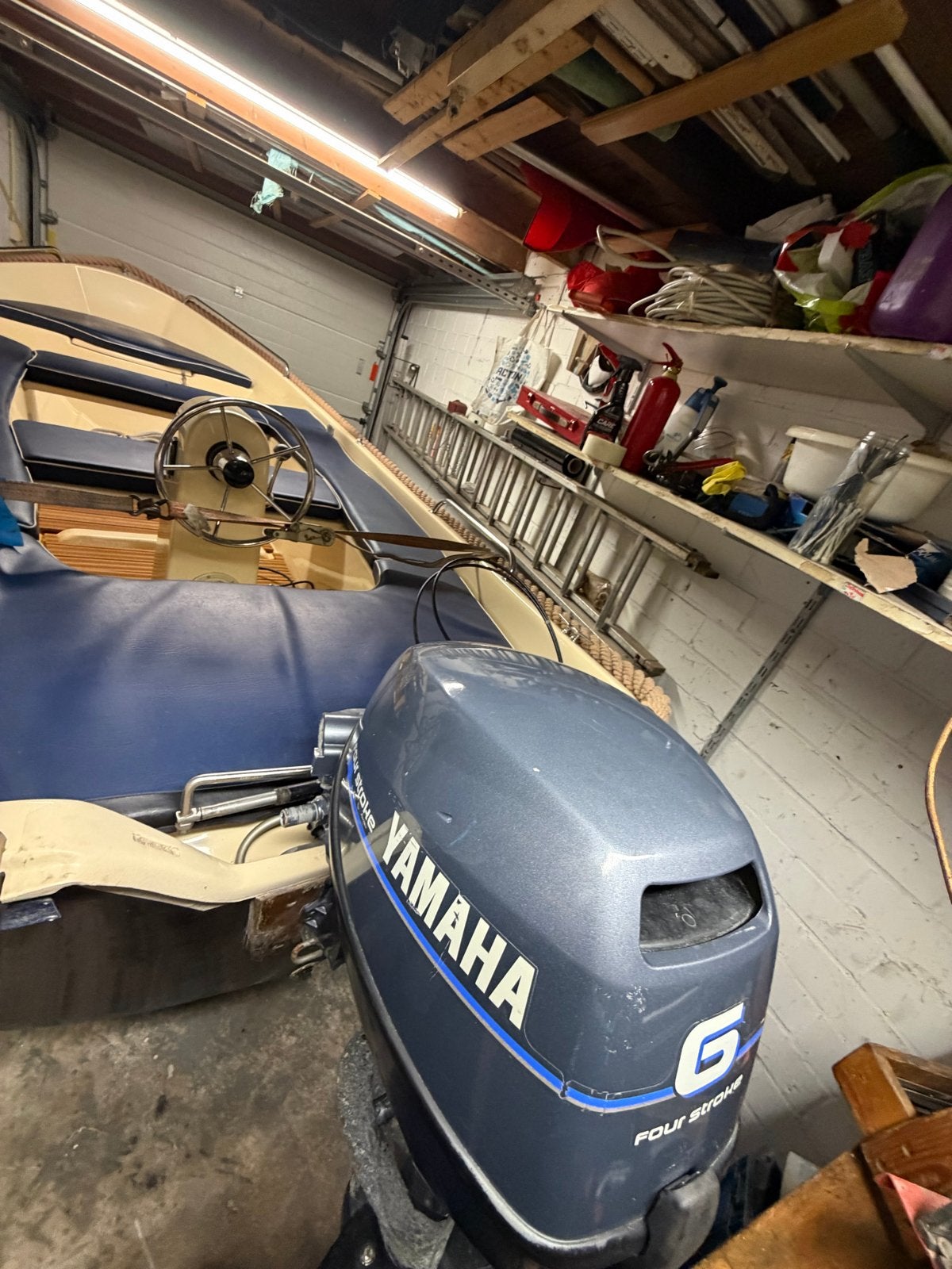 Riga Classic sloep met Yamaha 6pk buitenboordmotor, Benzine, Overige merken, Gebruikt, Buitenboordmotor