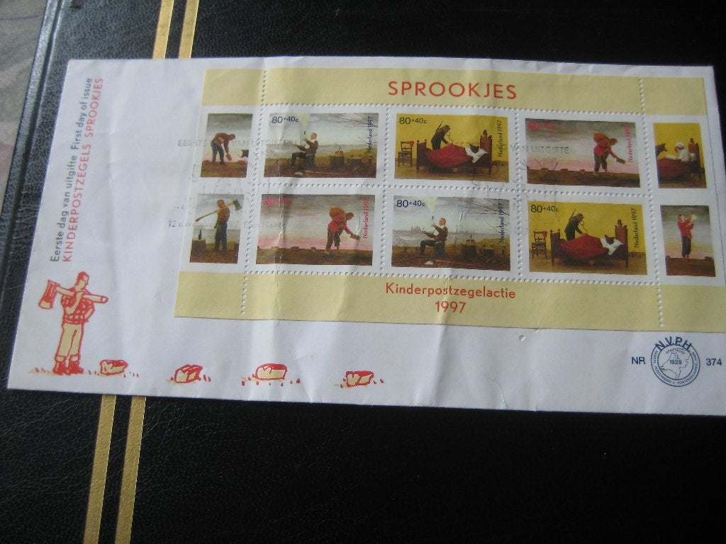 1ste dag enveloppen, 5 stuks kinderpostzegels, Ophalen of Verzenden, Onbeschreven, Nederland