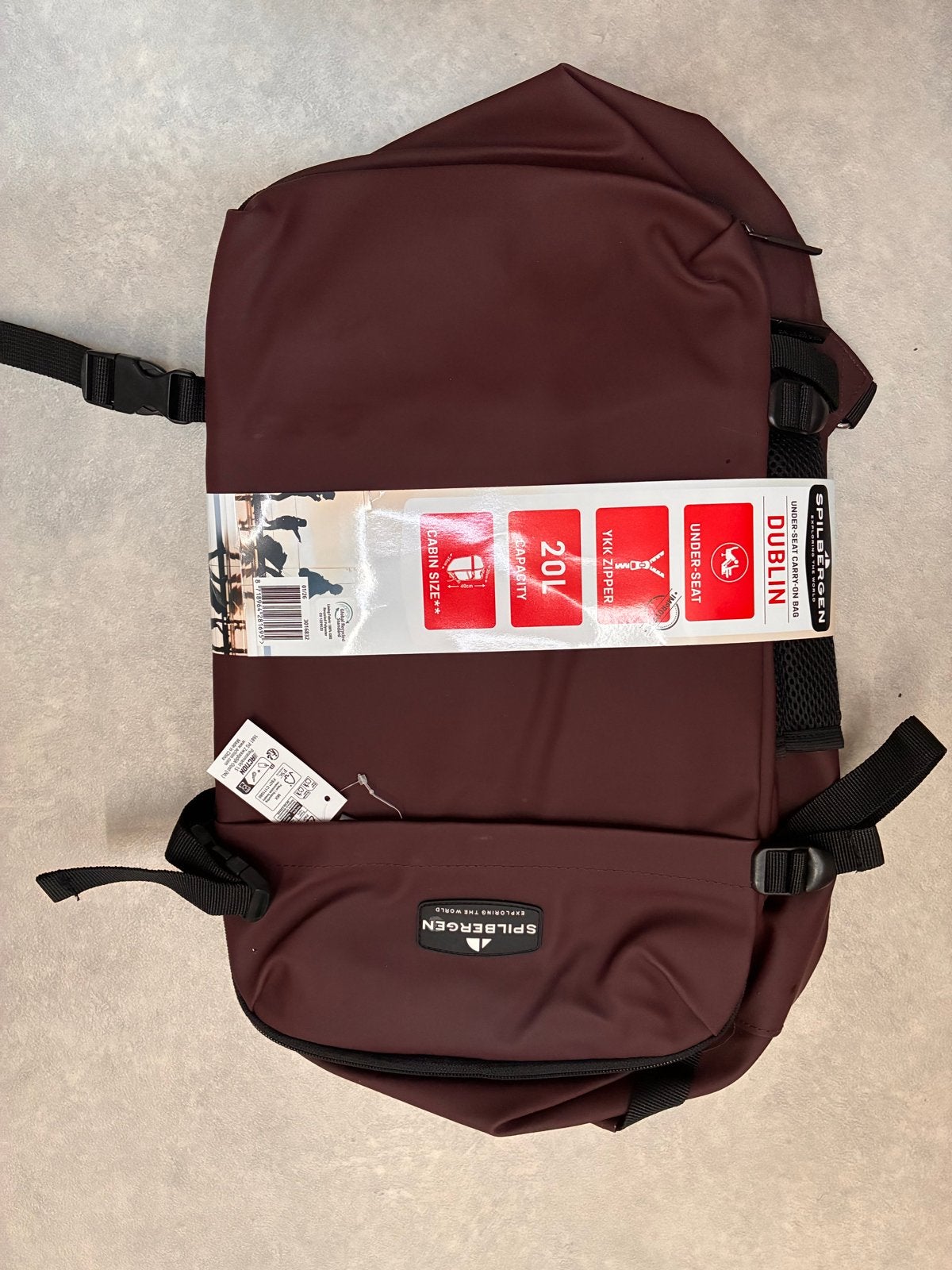 Spilbergen Dublin handbagage onder stoel tas 20L, Ophalen, 40 tot 60 cm, Nieuw, 35 tot 55 cm
