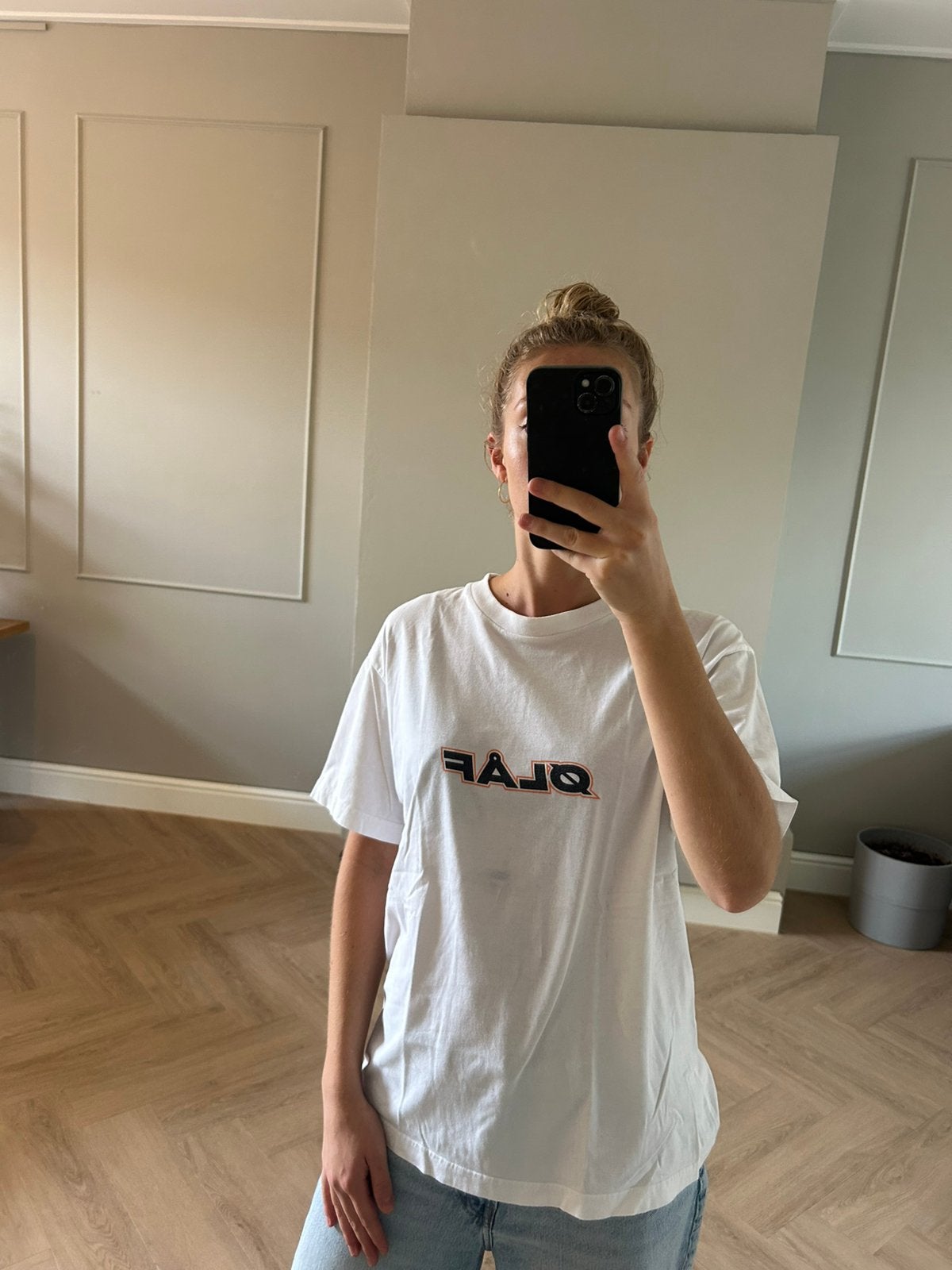 ØLÅF Hussein skater T-shirt wit 100% katoen maat S, Ophalen of Verzenden, Zo goed als nieuw, Maat 46 (S) of kleiner, Wit