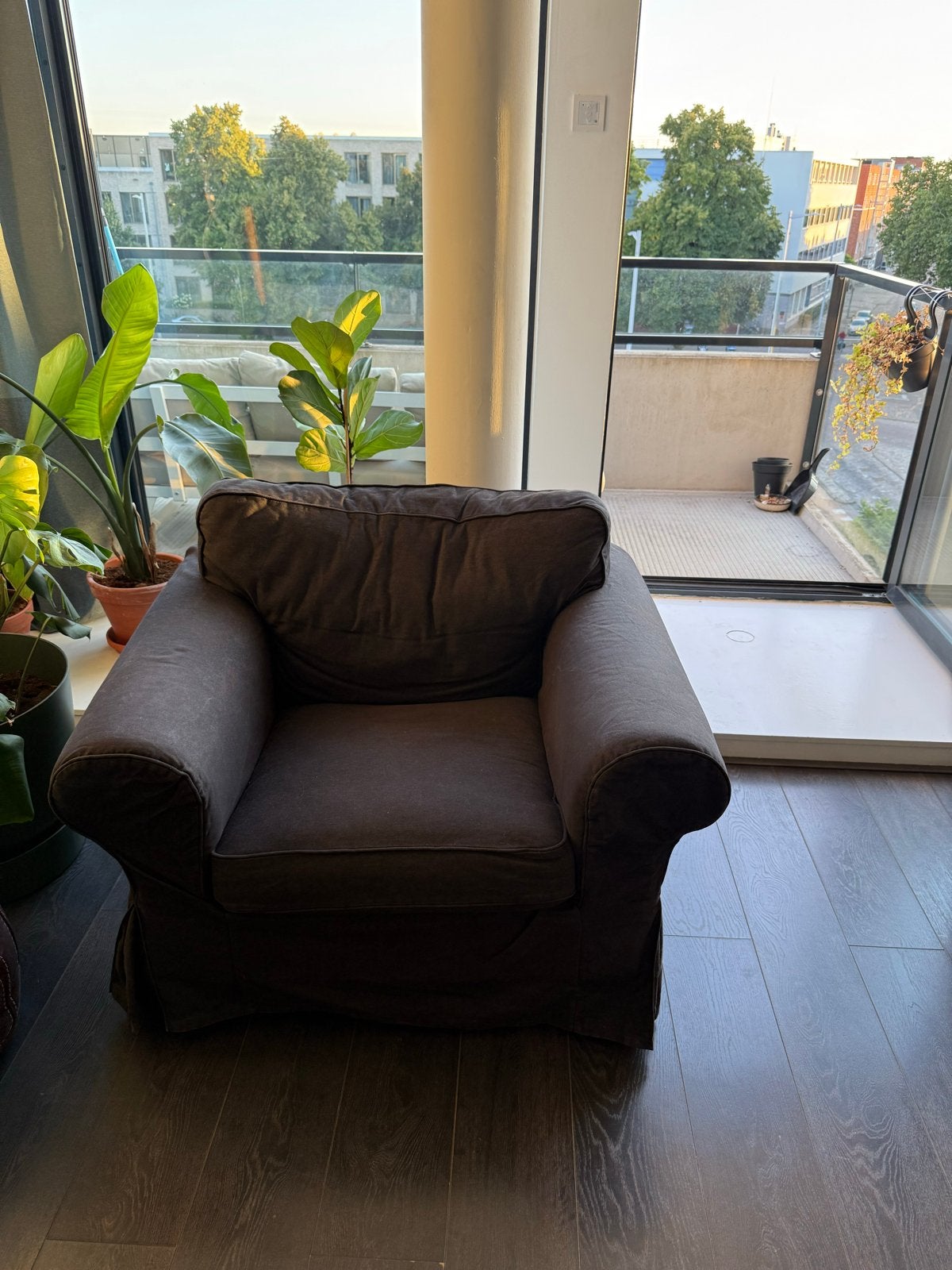 Comfortabele fauteuil, Ophalen, Gebruikt, Stof, 75 tot 100 cm