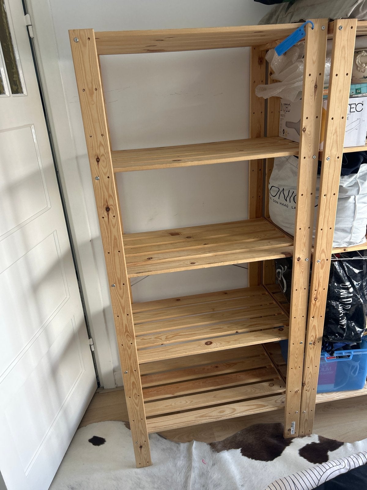 Houten opbergrek ikea met 5 planken, Huis en Inrichting, Ophalen of Verzenden, Gebruikt