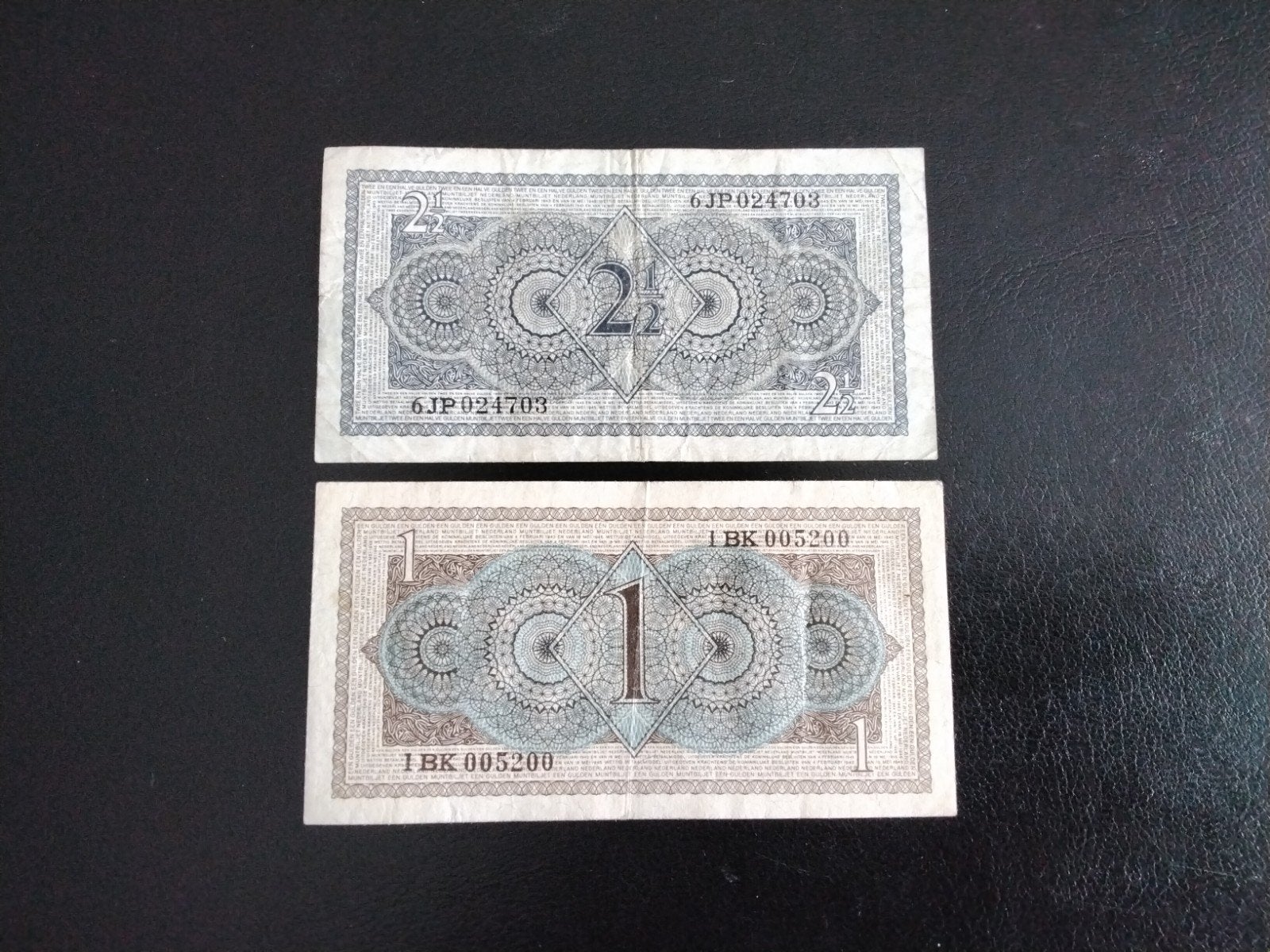Setje Gulden biljetten Koningin Juliana 1949, Postzegels en Munten, Bankbiljetten | Nederland, Verzenden, 2½ gulden, Setje