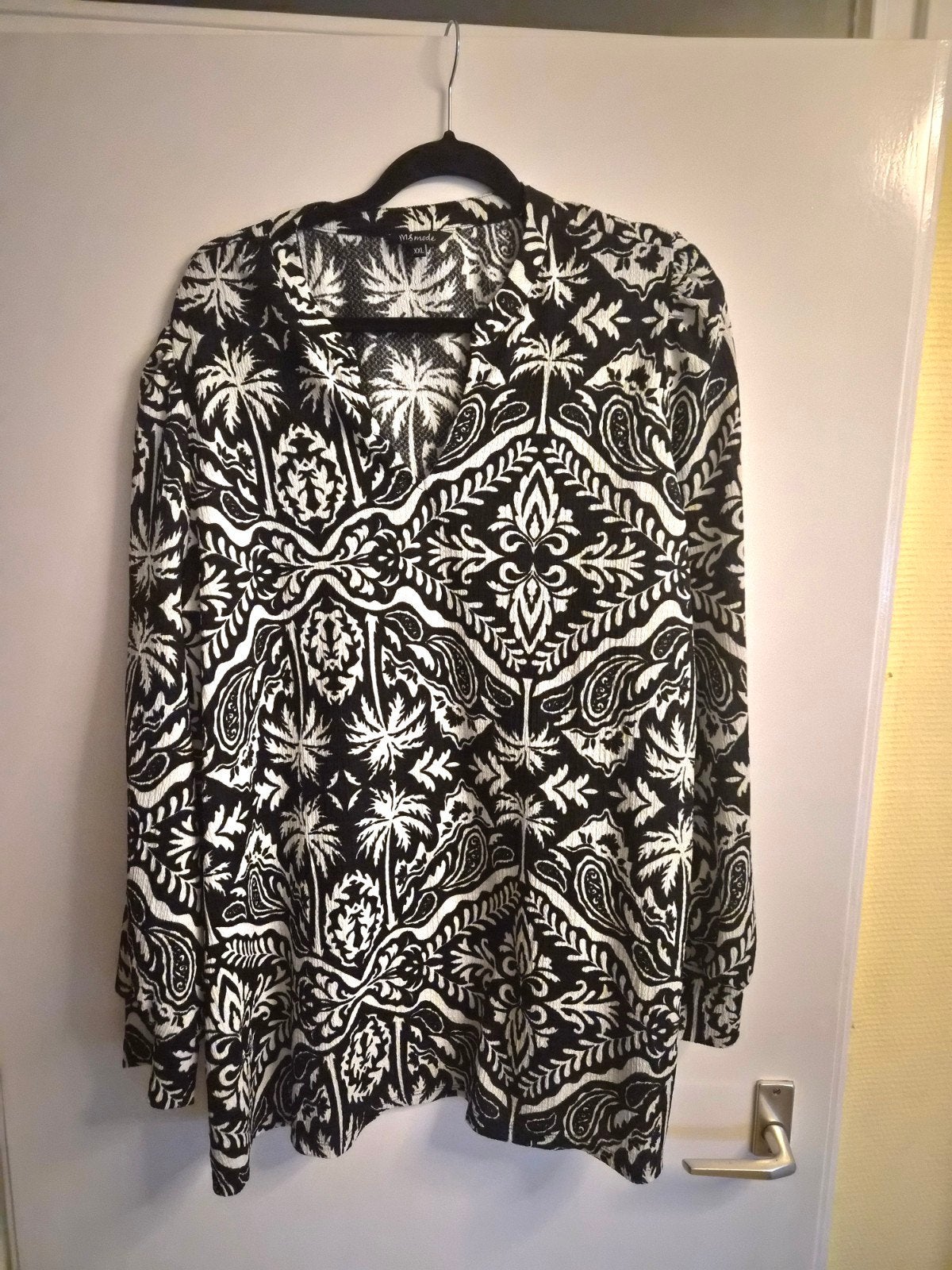 M&S Mode Dames Tuniek Zwart/Wit Print Maat XXL, Kleding | Dames, Zwart, Maat 46/48 (XL) of groter, Ophalen of Verzenden, Zo goed als nieuw